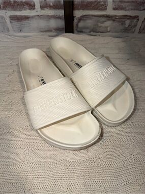 Birkenstock White Barbados Essentials Slide Sandals EU 40